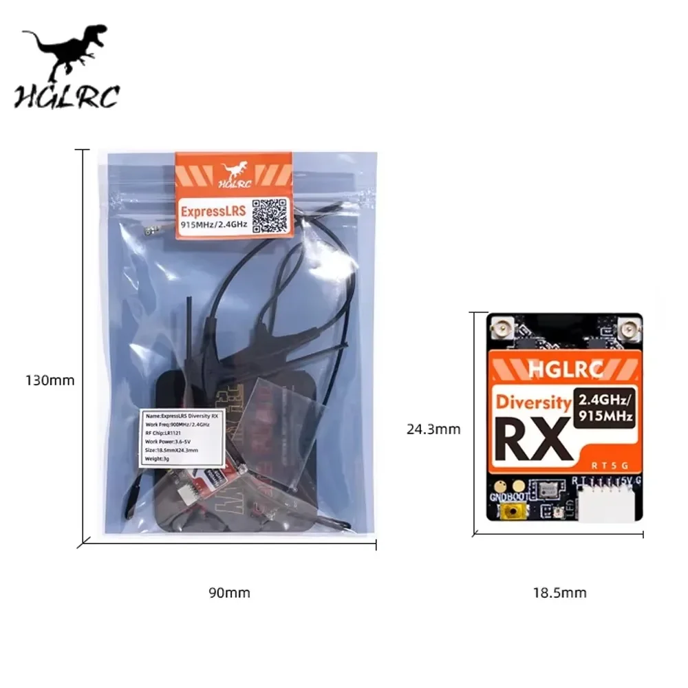 HGLRC Penerima Dualband RX Exp - Fpv Drone Antenna ulasan dan harga